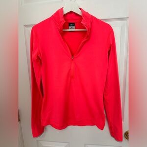 Nike Women’s Neon Pink Quarter Zip Dri-Fit Long Sleeve Shirt